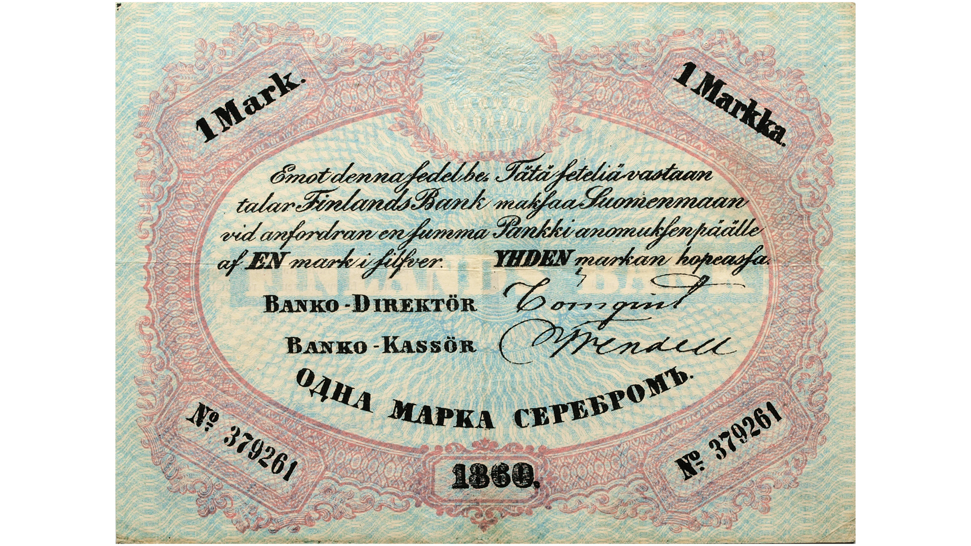 1 marks sedel 1860